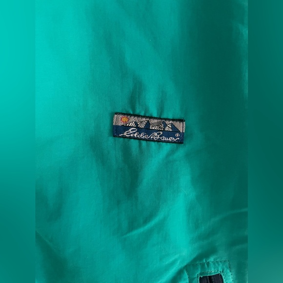 Eddie Bauer vintage retro teal and navy zip up jacket - medium - Picture 3 of 5